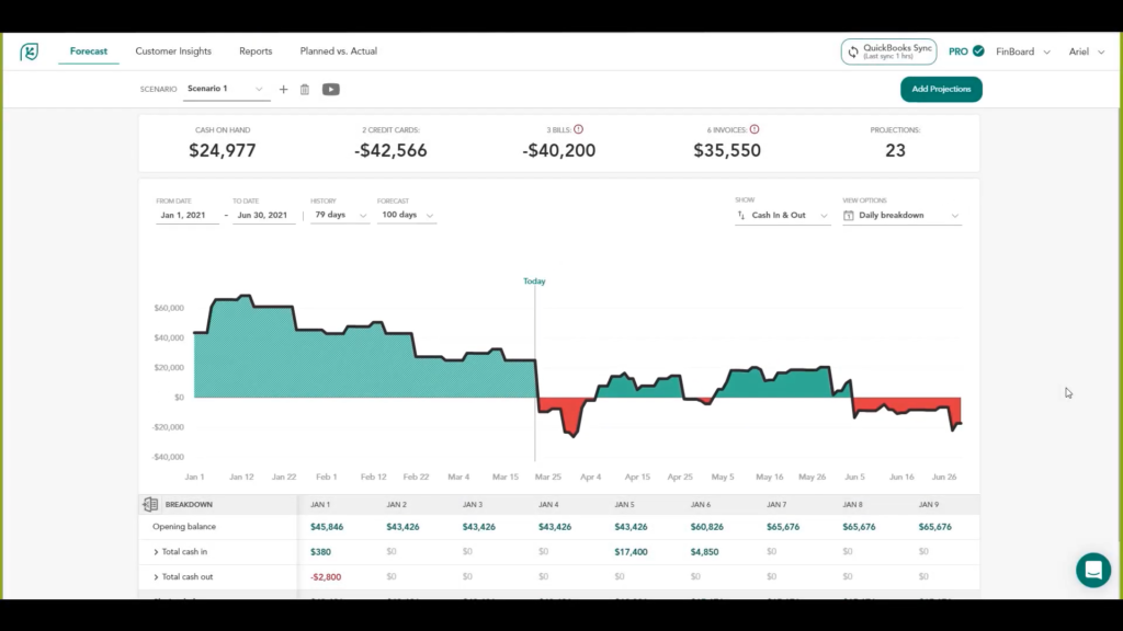 Cash flow frog screenshot